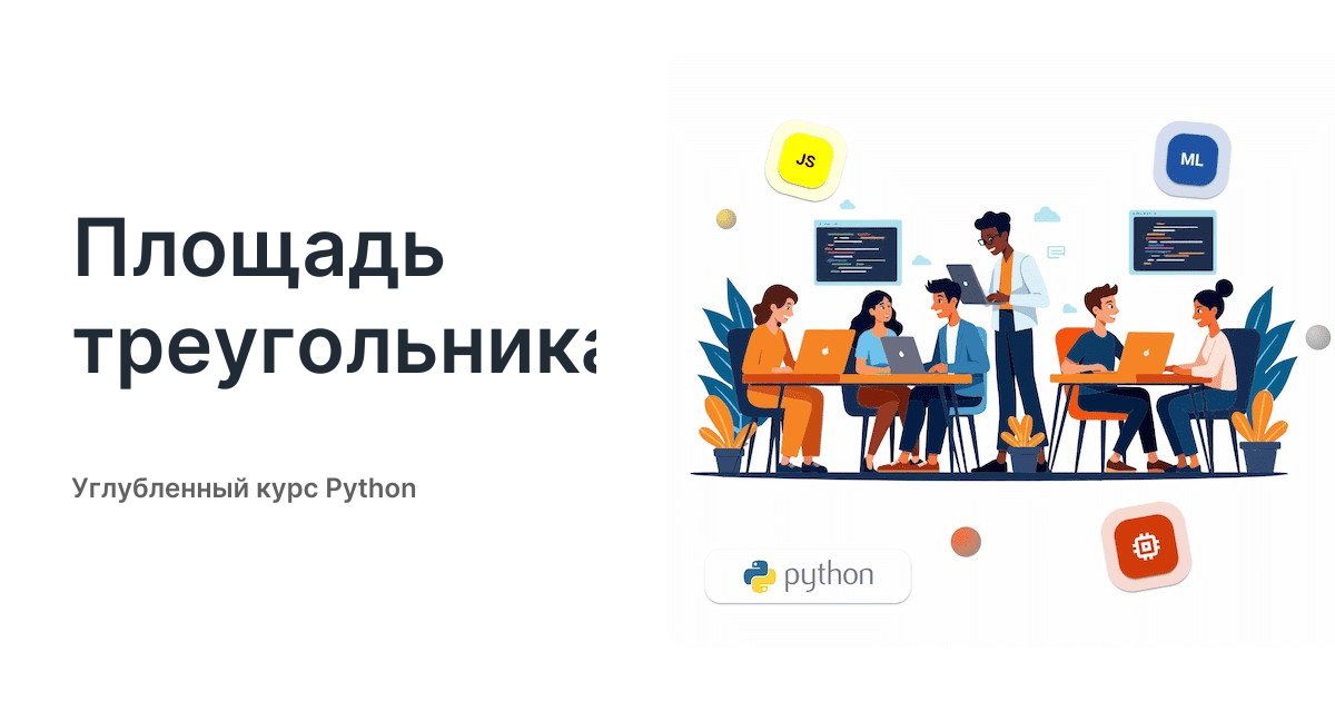 Площадь треугольника • Углубленный курс Python