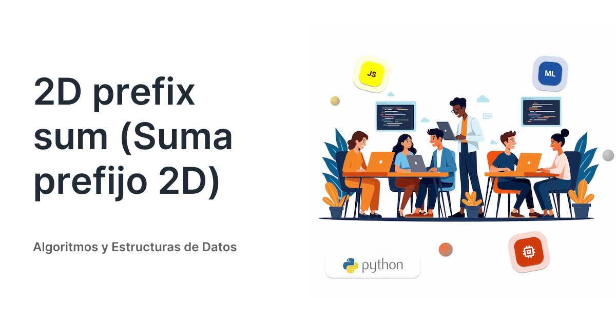 2D prefix sum (Suma prefijo 2D) • Algoritmos y Estructuras de Datos