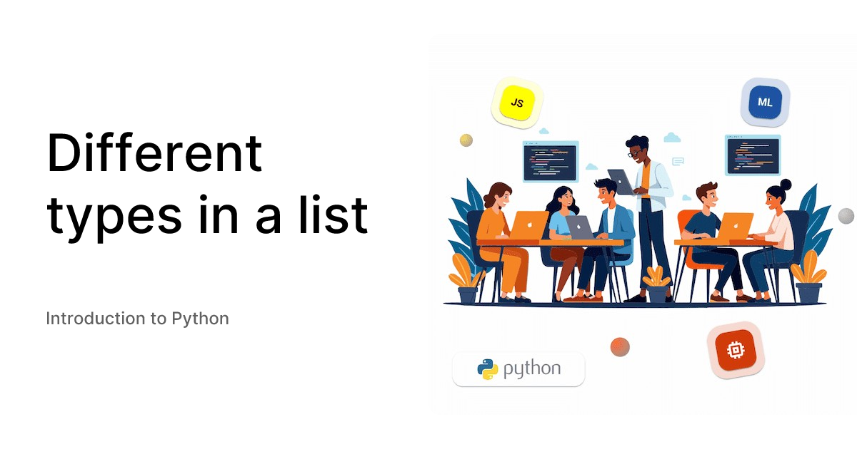 Different types in a list - Introduction to Python