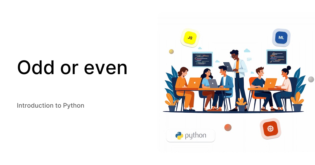 Odd or even - Introduction to Python image.